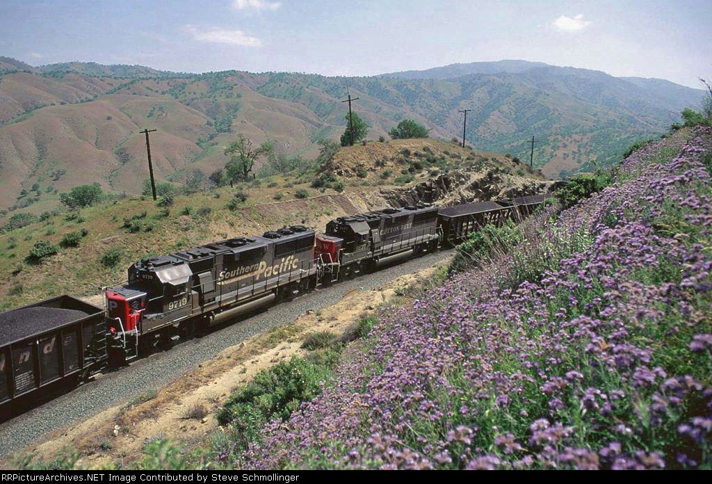 Swing helper on eastbound SP coal train at Cliff